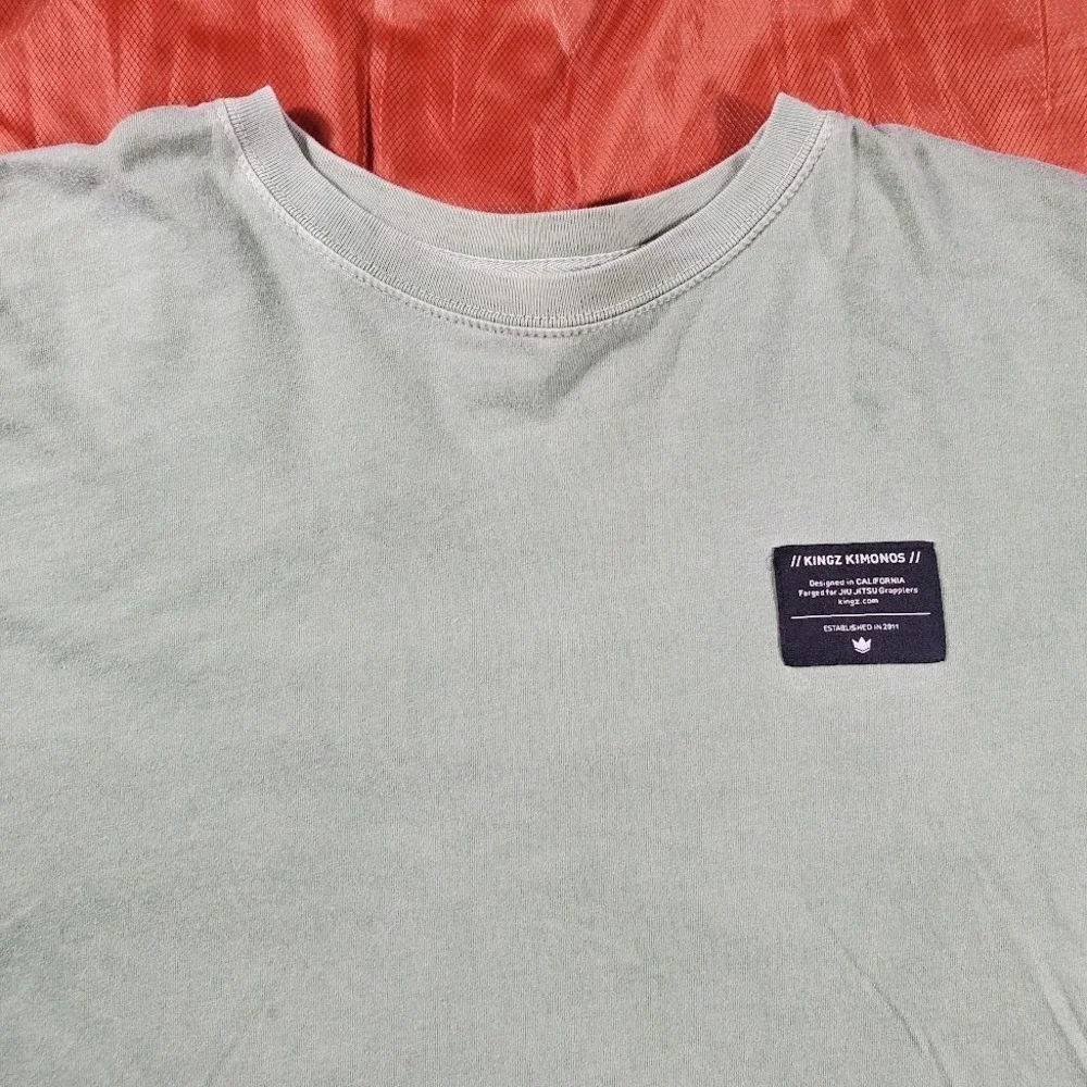 Kingz MMXI Long Sleeve T-Shirt Green Premium Wear Made in USA Size‎ Medium BJJ - Picture 6 of 15